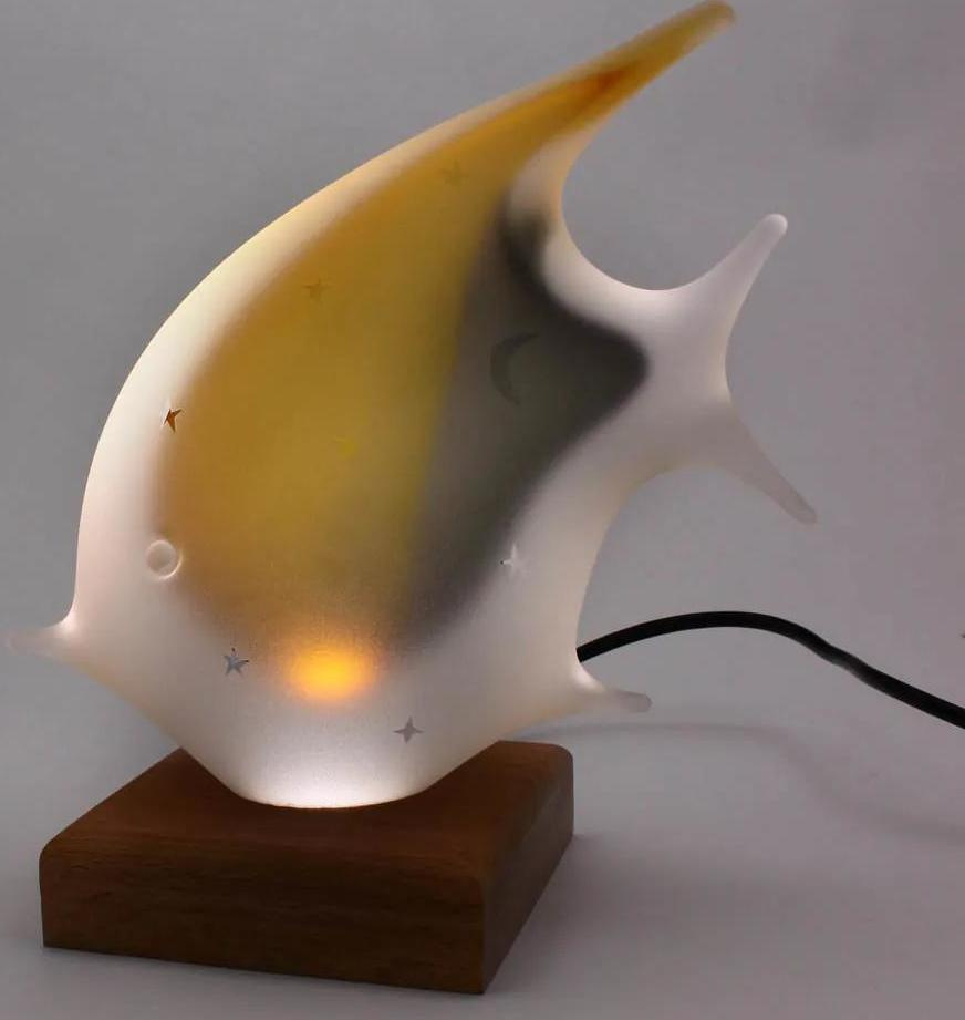 Skleněná lampa - ryba LF