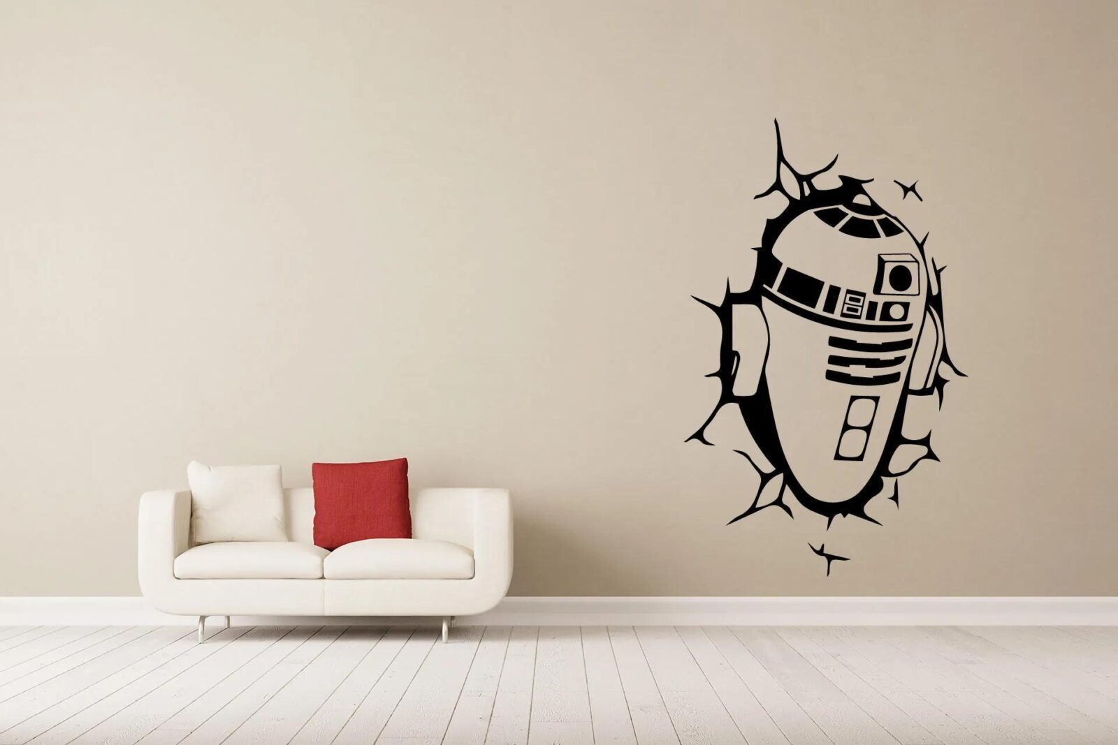 Lepy.cz Samolepka na zeď Robot R2D2 Star Wars Velikost (šířka x výška): 60x96cm