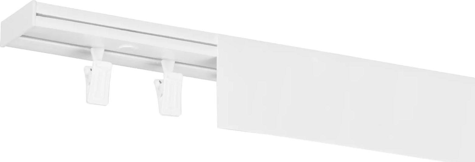 Dekodum Stropní kolejnice z PVC jednořadá bílá s krytem Délka: 150 cm