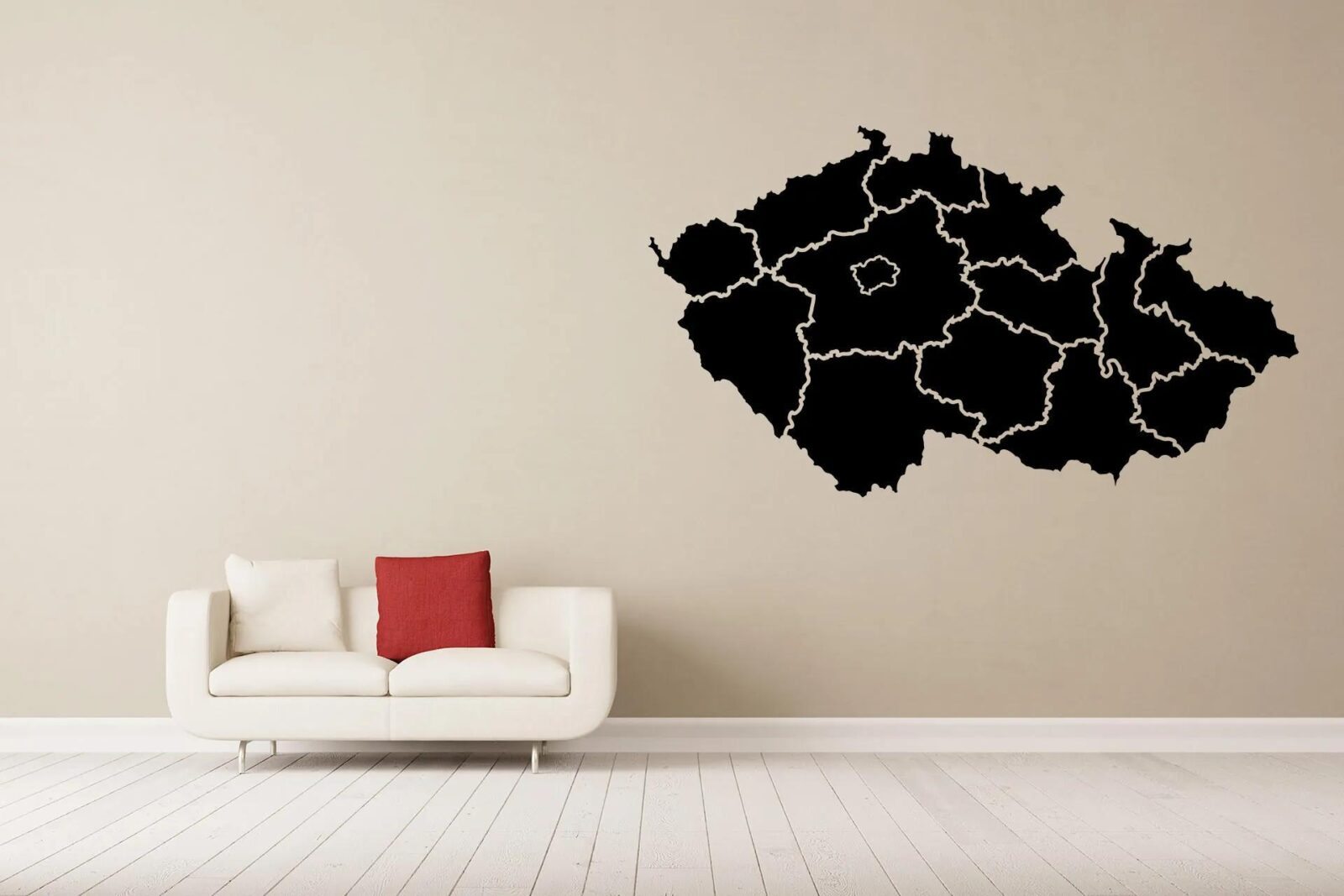 Lepy.cz Samolepka na zeď Česko - mapa Velikost (šířka x výška): 70x40cm