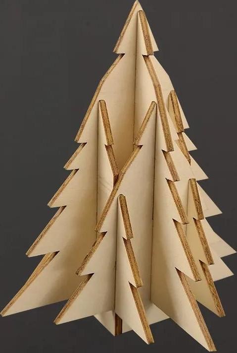 AMADEA Dřevěný strom 3D rozložený 11 cm