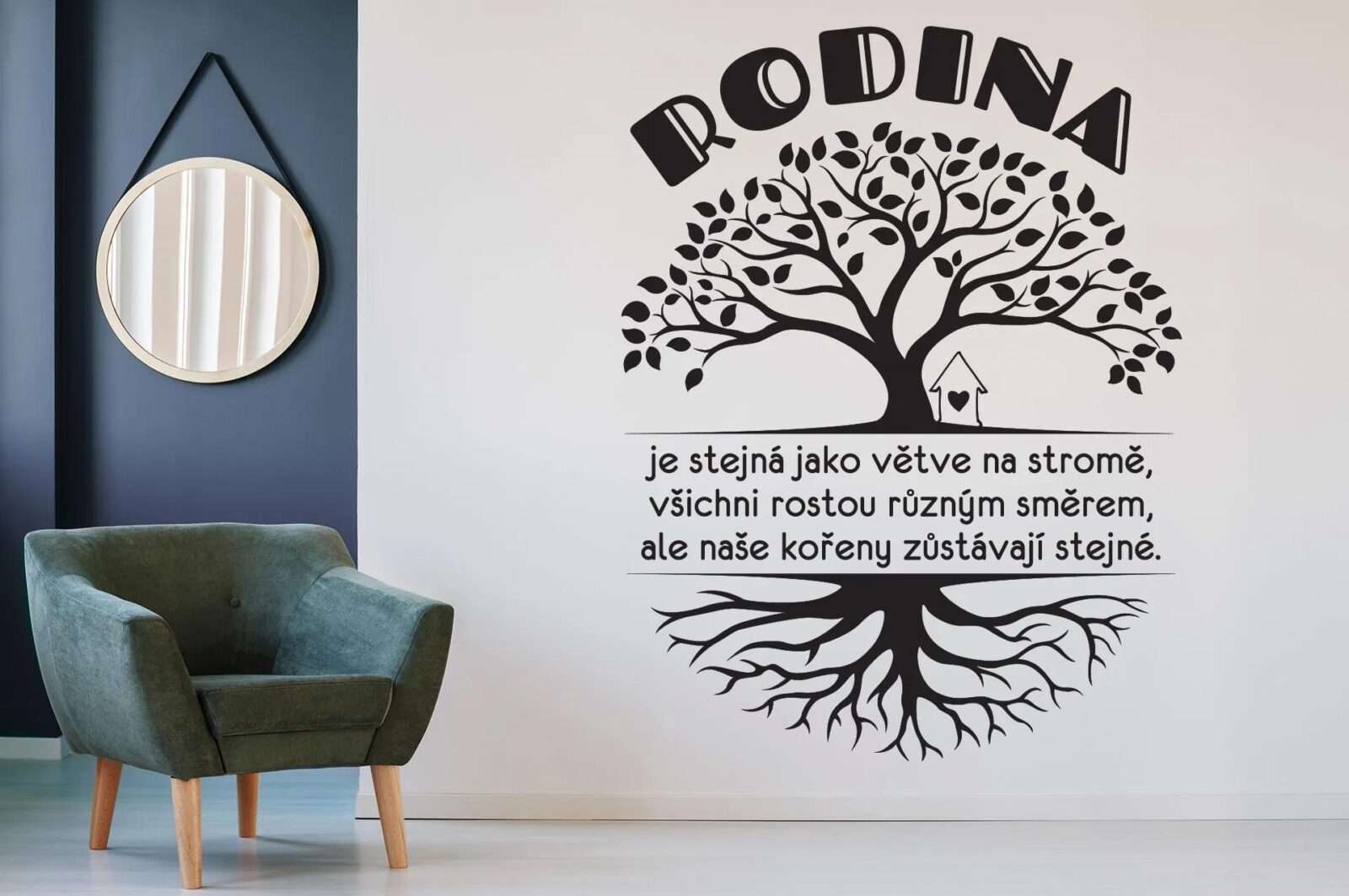 Lepy.cz Samolepka na zeď Rodina - Větve Velikost (šířka x výška): l20x157cm