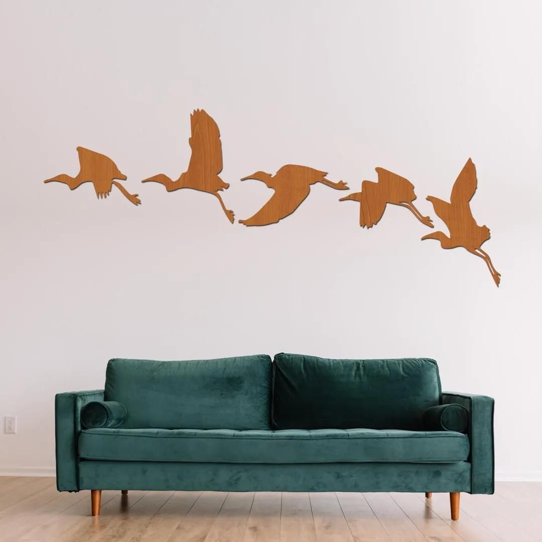 dřevo života Dřevěná dekorace létajících Labutí Rozměry (cm): Větší