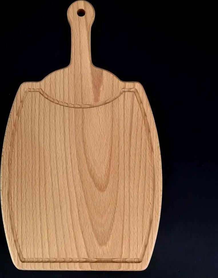 AMADEA Dřevěné prkénko s drážkou ve tvaru sudu